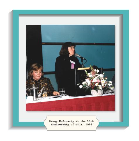 Margy McGroarty at the 15th Anniversary of GTCF, 1996