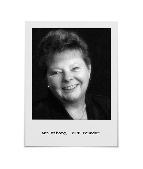 Black and white photo of Ann Wiborg, one of GTCF's Founders
